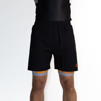 Core Hybrid Shorts 2.0 - Black/Orange