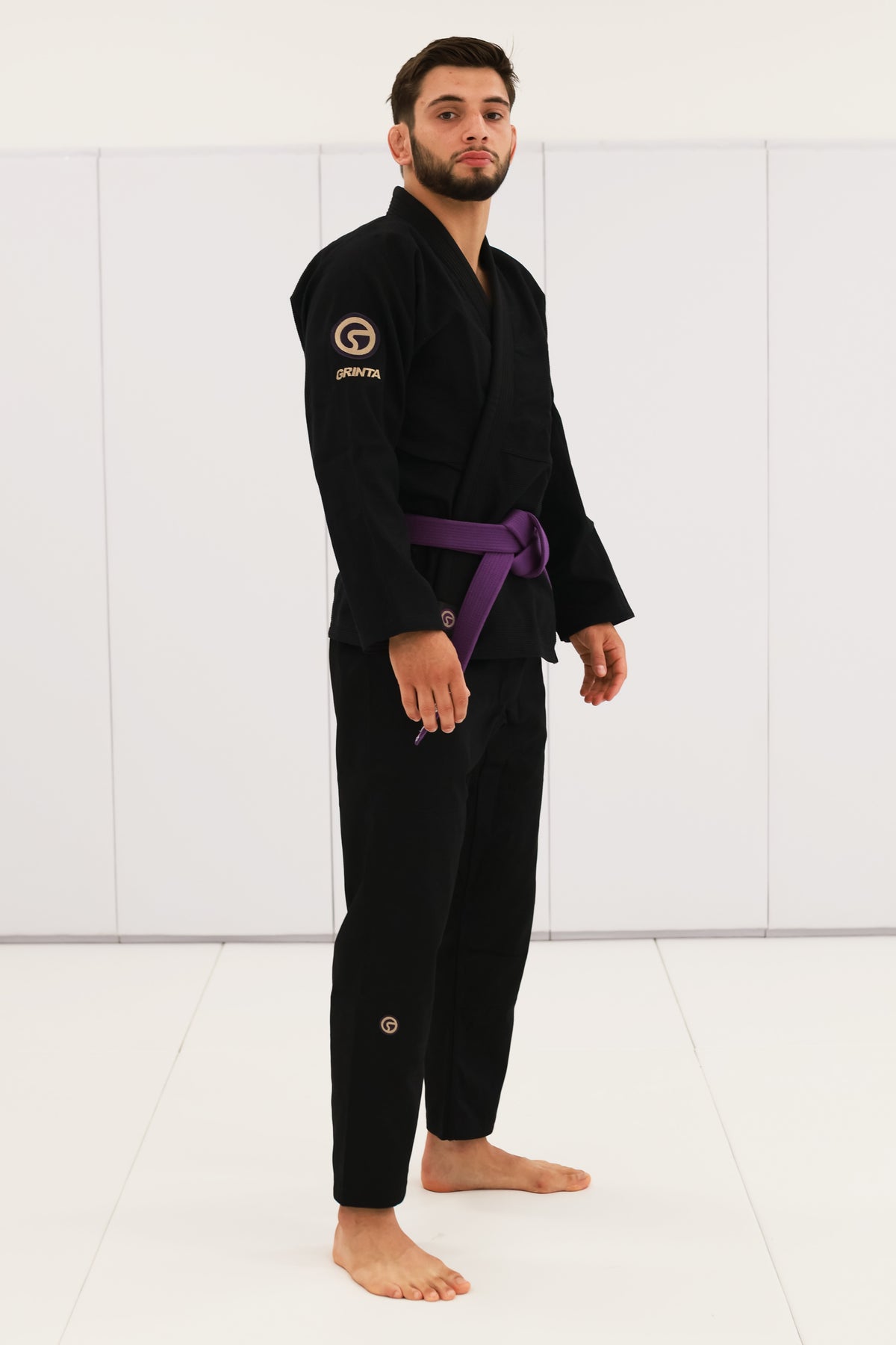 Essential Gi White With Deep Purple/Sand