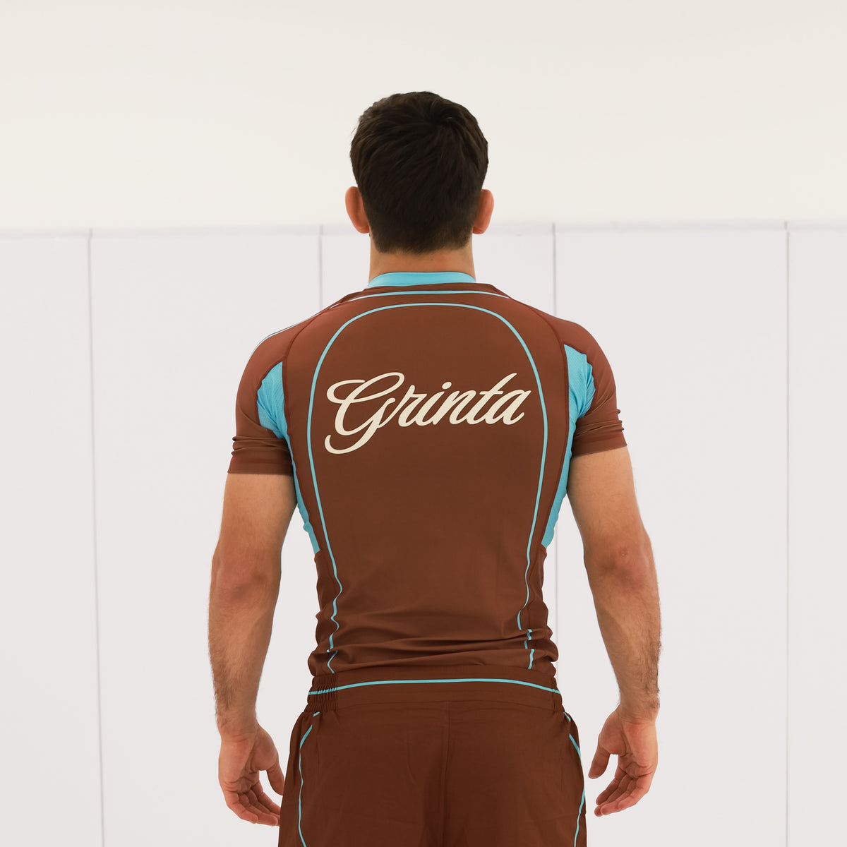 Flow Rashguard - Brown/Sky Blue