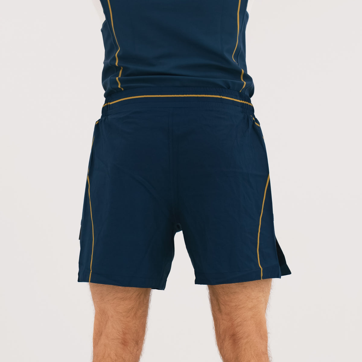 Flow Shorts - Steel Blue/Gold